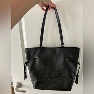 Coach horse and carriage black tote